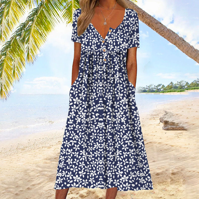ANDREA – STRETCHABLE FLORAL DRESS
