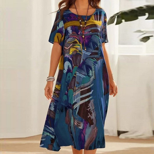 AMBER – ARTFUL MIDI DRESS
