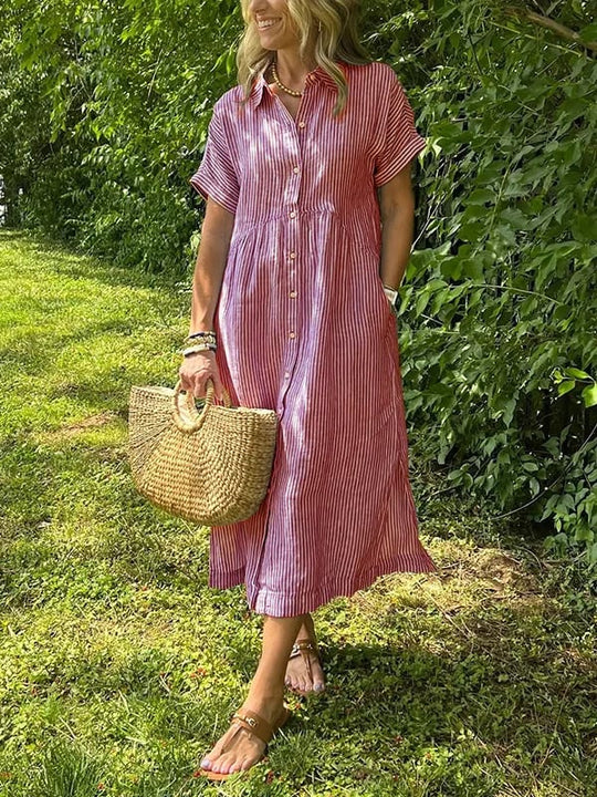 CAMILLE – STRIPE SHIRT DRESS