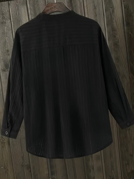 ALTHEA – TEXTURED BLOUSE WITH POCKET