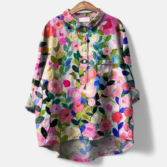 LOÏSE – COLOURFUL BLOUSE WITH ARTISTIC PRINTS