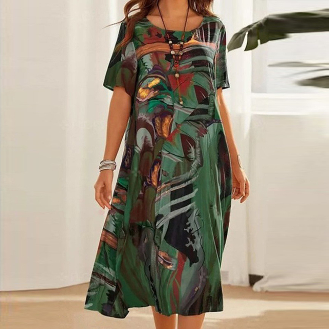 AMBER – ARTFUL MIDI DRESS