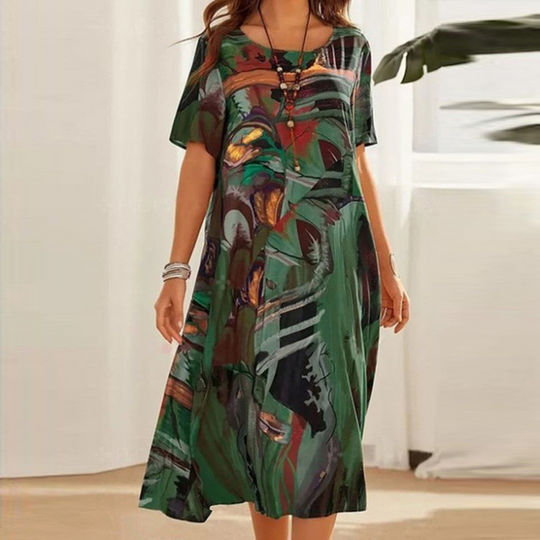 AMBER – ARTFUL MIDI DRESS