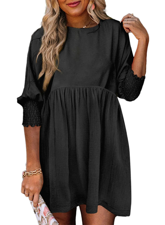 SIENNA – TRENDY PUFF SLEEVE DRESS