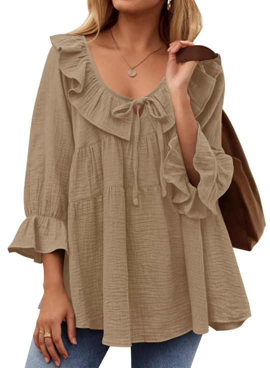 BEATRICE - 3/4 SLEEVE LAYERED BLOUSE