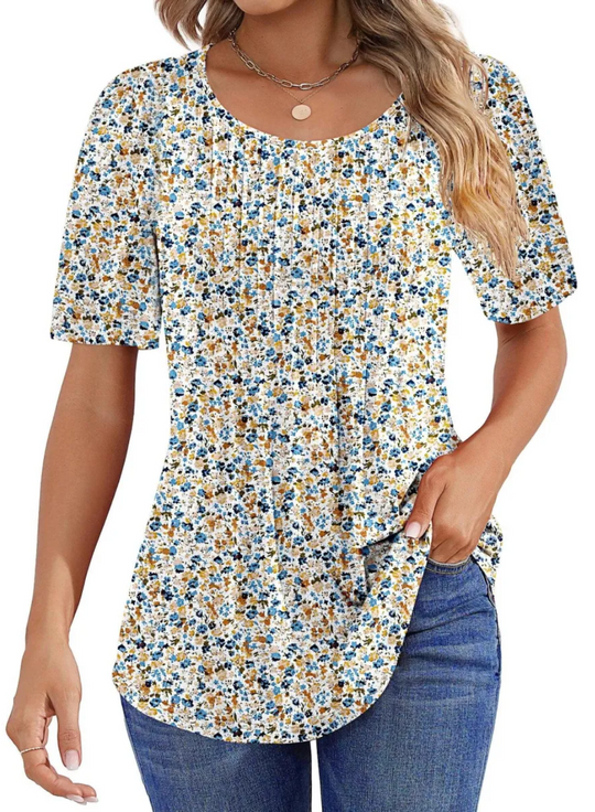 BONNIE - CASUAL SHORT SLEEVE BLOUSE