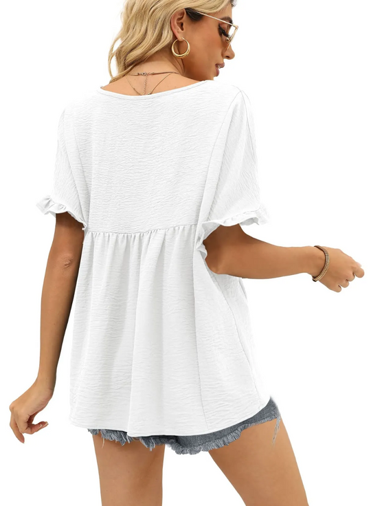 CHARLOTTE - CASUAL V-NECK TOP
