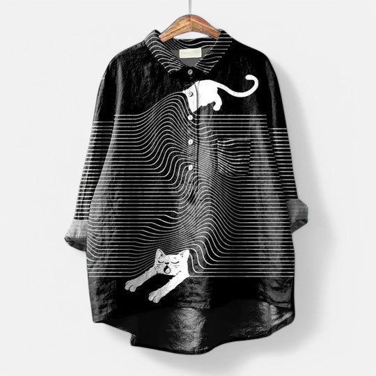 LOÏSE – COLOURFUL BLOUSE WITH ARTISTIC PRINTS