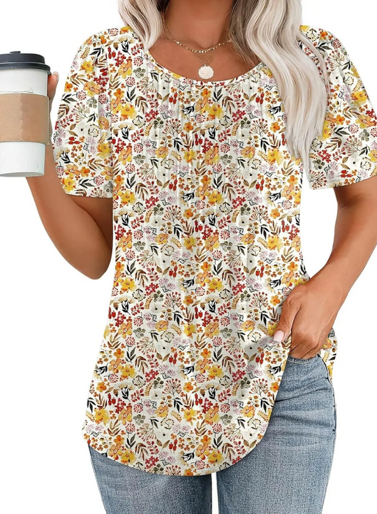 BONNIE - CASUAL SHORT SLEEVE BLOUSE
