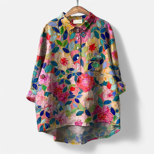 LOÏSE – COLOURFUL BLOUSE WITH ARTISTIC PRINTS