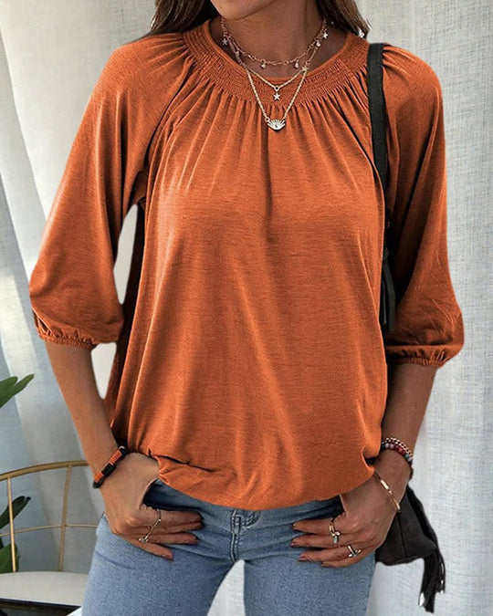 INES –3/4 SLEEVE CASUAL TOP