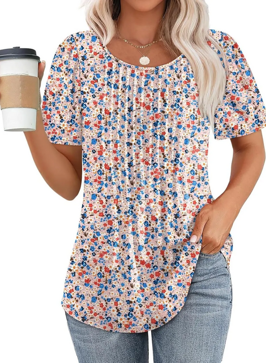BONNIE - CASUAL SHORT SLEEVE BLOUSE