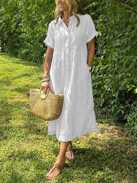 CAMILLE – STRIPE SHIRT DRESS