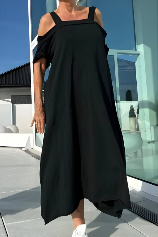 MILLIE – BREEZY LONG OFF-SHOULDER DRESS