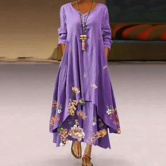 SELENE – FLOWY SUMMER PRINT MAXI DRESS