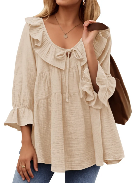 BEATRICE - 3/4 SLEEVE LAYERED BLOUSE