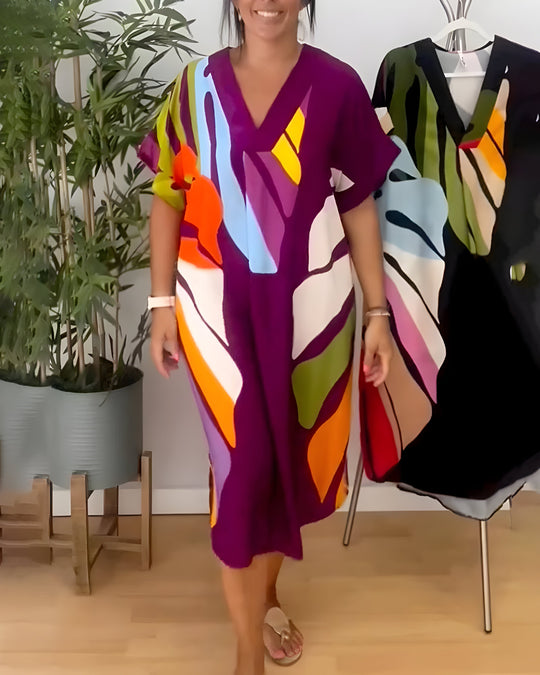 LORNA - LEAF PRINT DRESS