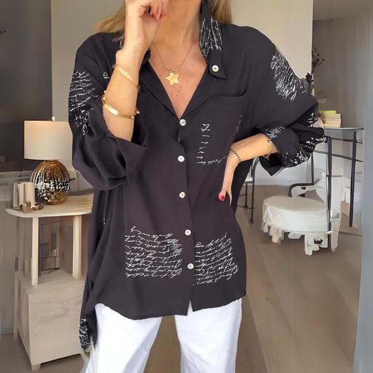 TALIA – HANDWRITTEN STYLE BLOUSE