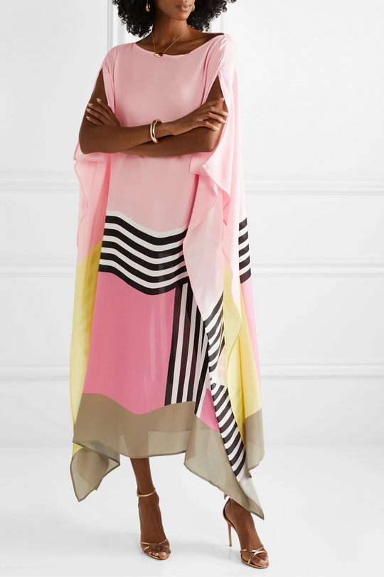 IRISH – STRIKING PRINTED CAFTAN DRESS