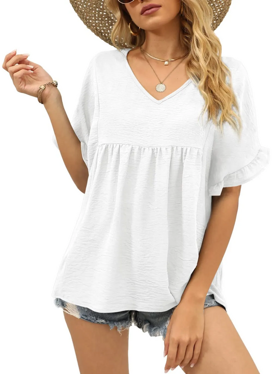 CHARLOTTE - CASUAL V-NECK TOP