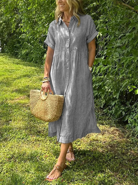 CAMILLE – STRIPE SHIRT DRESS