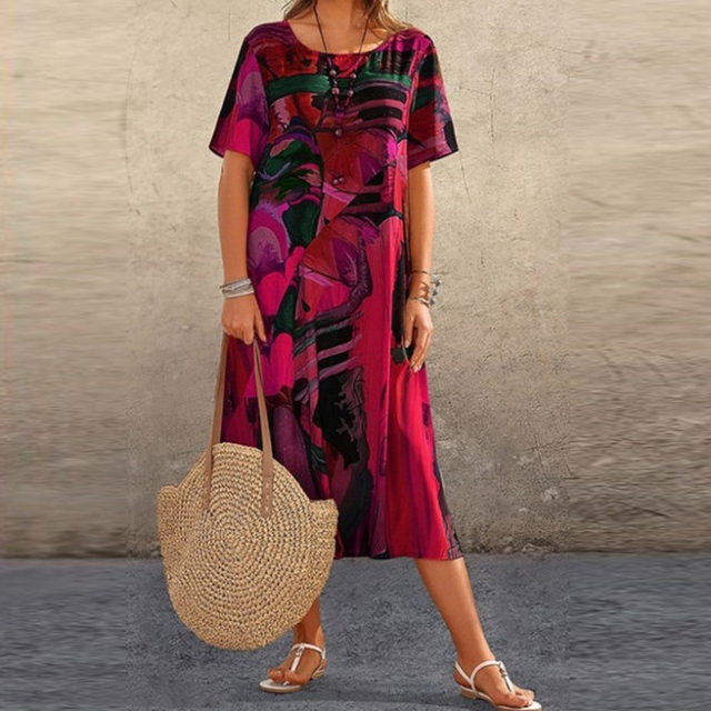 AMBER – ARTFUL MIDI DRESS