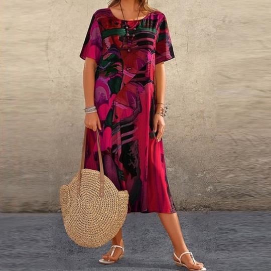 AMBER – ARTFUL MIDI DRESS