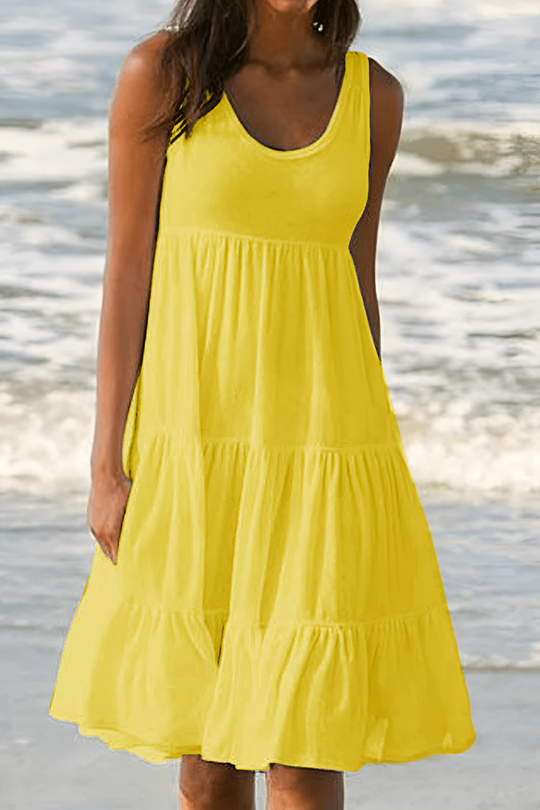 GRACE – SLEEVELESS LAYERED SUMMER DRESS