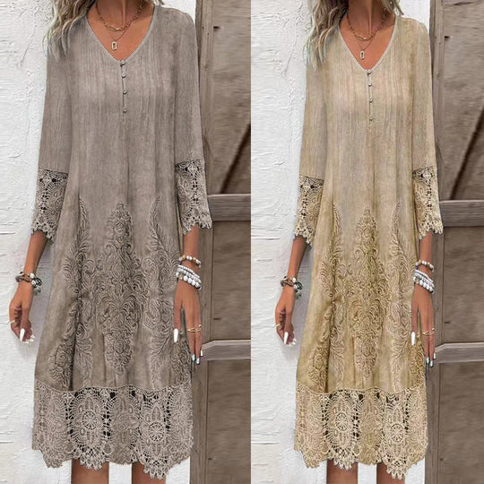 ELOISE – EMBROIDERED MIDI DRESS