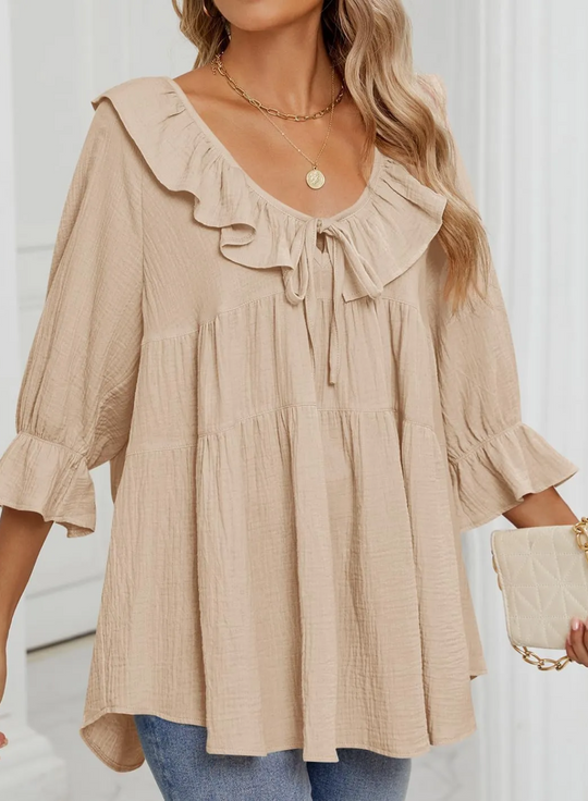 BEATRICE - 3/4 SLEEVE LAYERED BLOUSE