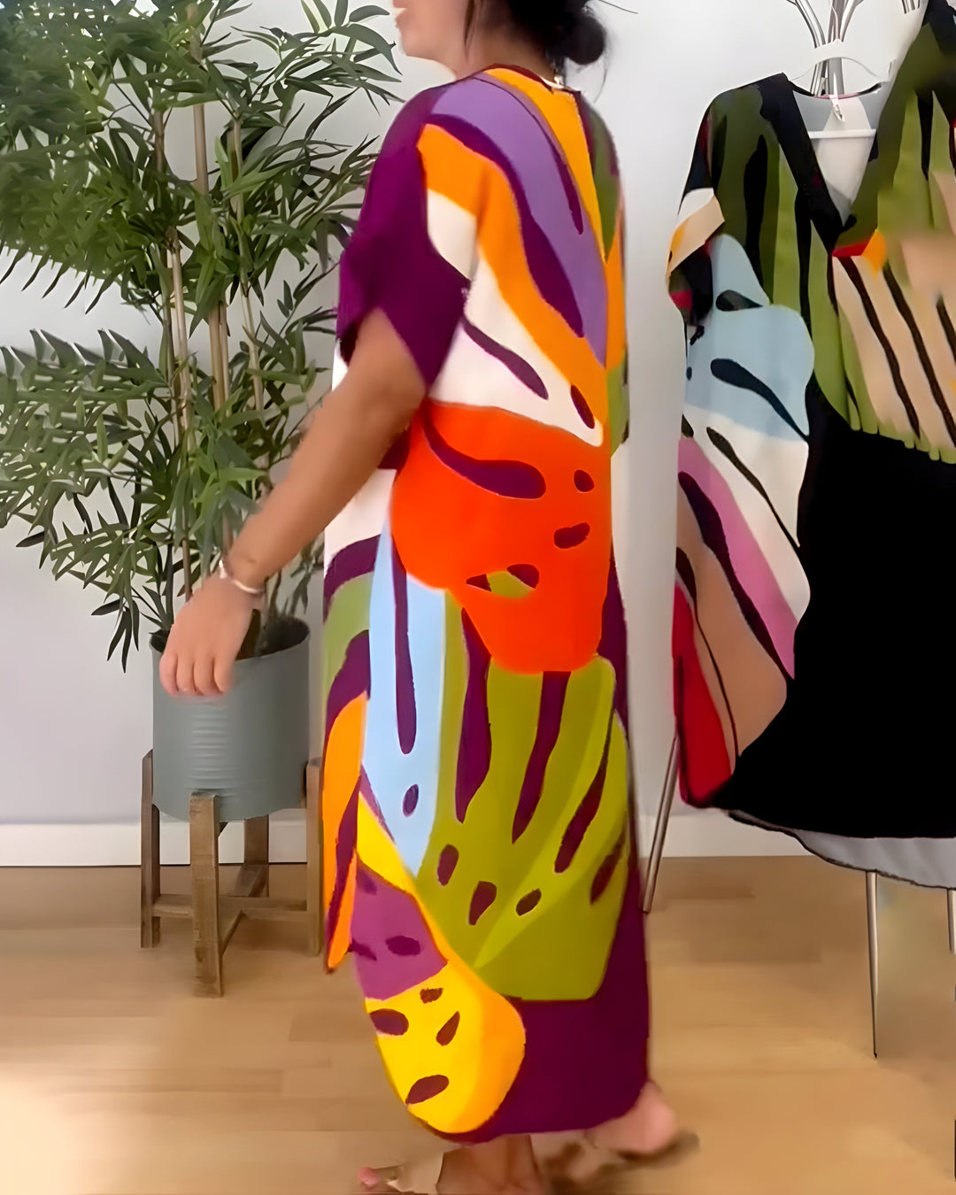 LORNA - LEAF PRINT DRESS