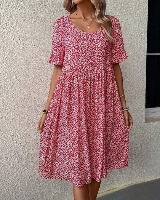 ISLA – FLORAL RUFFLE SLEEVE DRESS