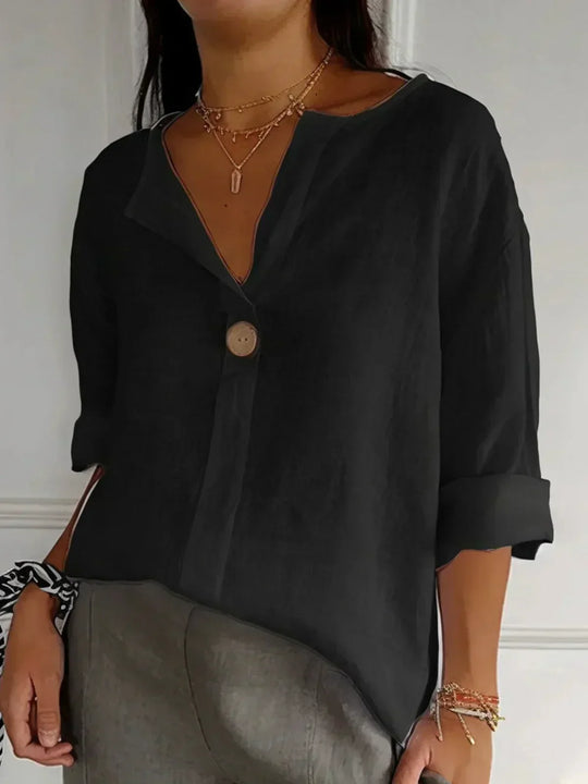 SABRINA – RELAXED V-NECK BLOUSE