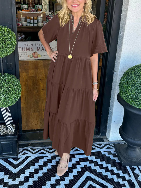 DAISY - CLASSIC TIERED MIDI DRESS