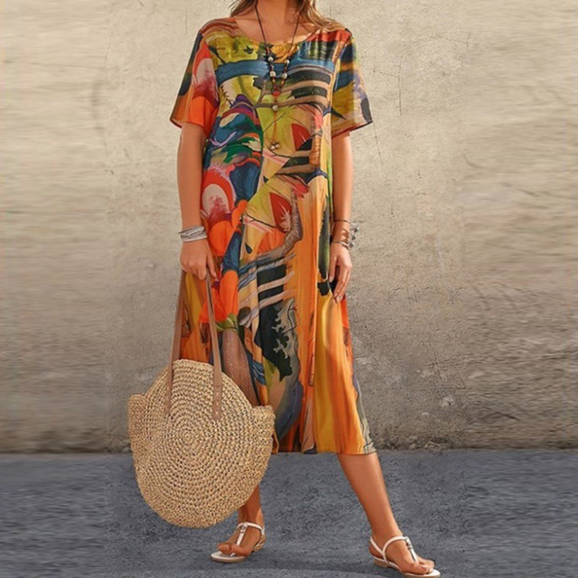 AMBER – ARTFUL MIDI DRESS