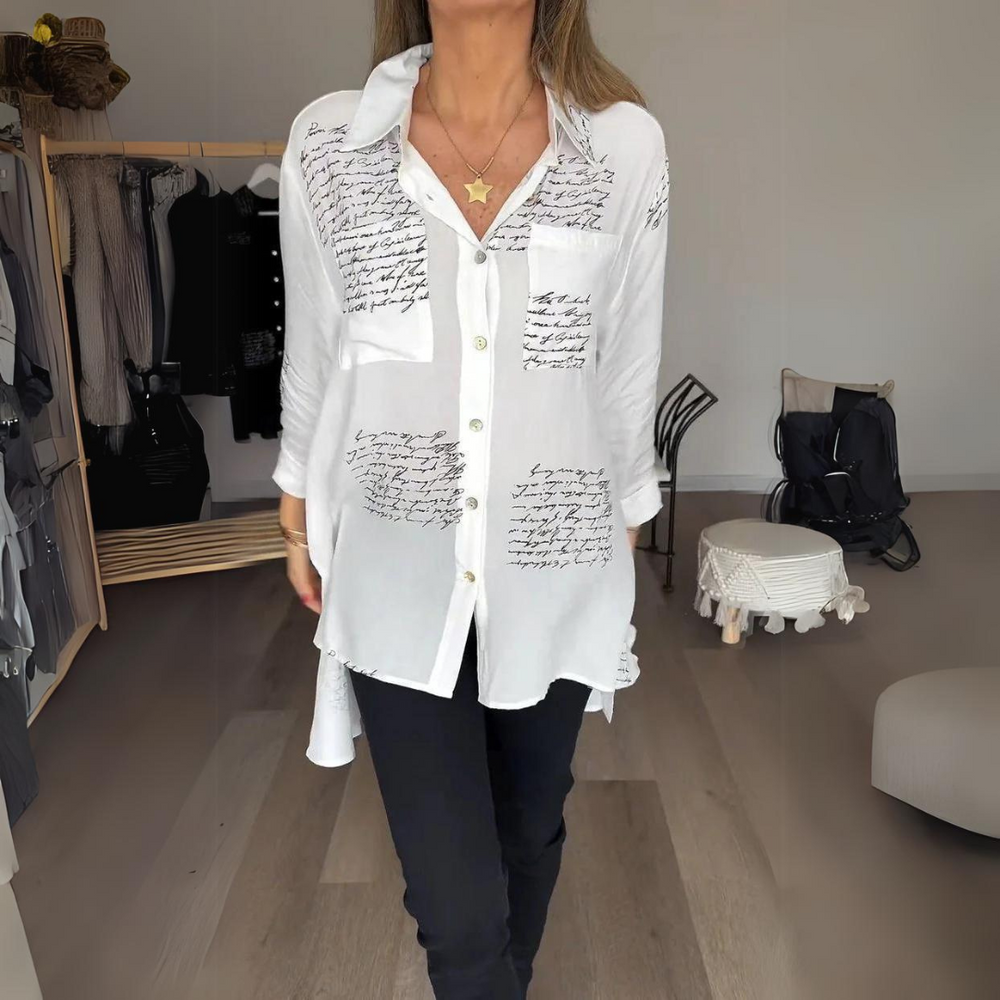 TALIA – HANDWRITTEN STYLE BLOUSE