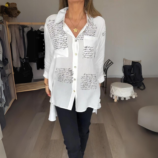 TALIA – HANDWRITTEN STYLE BLOUSE
