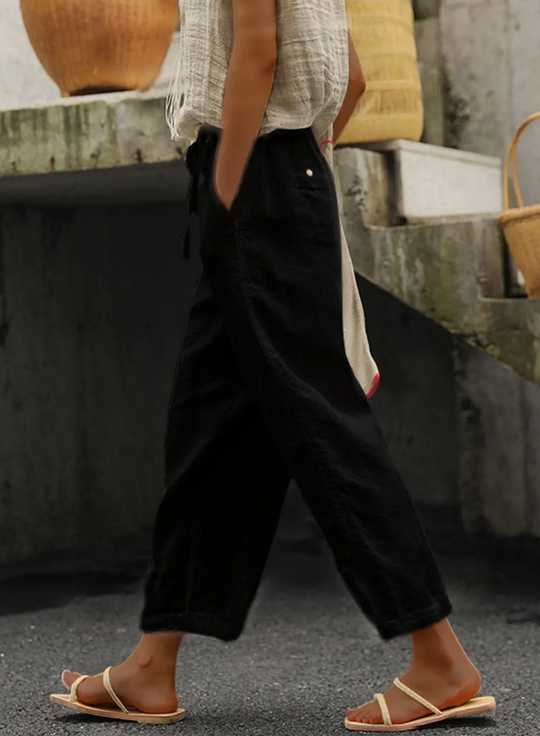 PHOEBE - CASUAL LOOSE FIT COTTON PANTS