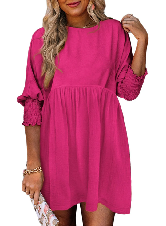 SIENNA – TRENDY PUFF SLEEVE DRESS