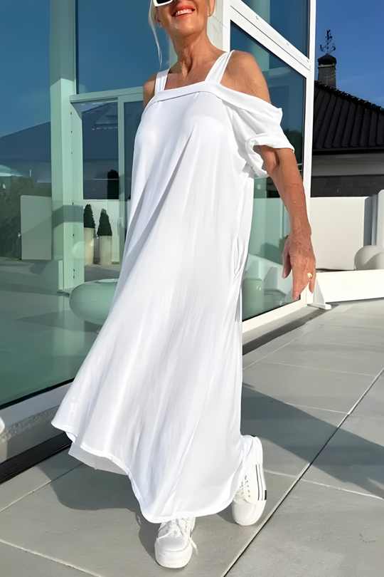 MILLIE – BREEZY LONG OFF-SHOULDER DRESS