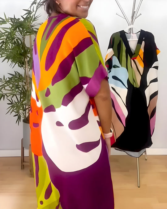 LORNA - LEAF PRINT DRESS
