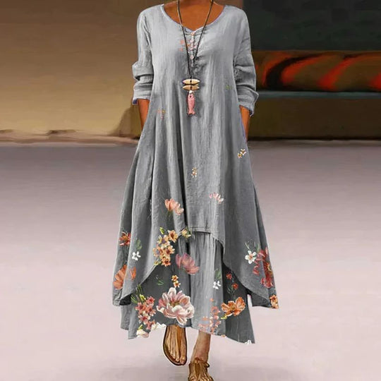SELENE – FLOWY SUMMER PRINT MAXI DRESS