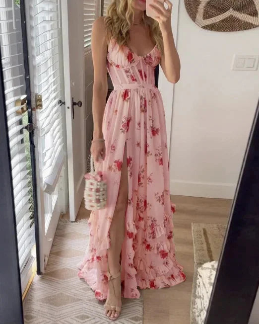 MAREENA – PRINTED SLEEVELESS DRESS