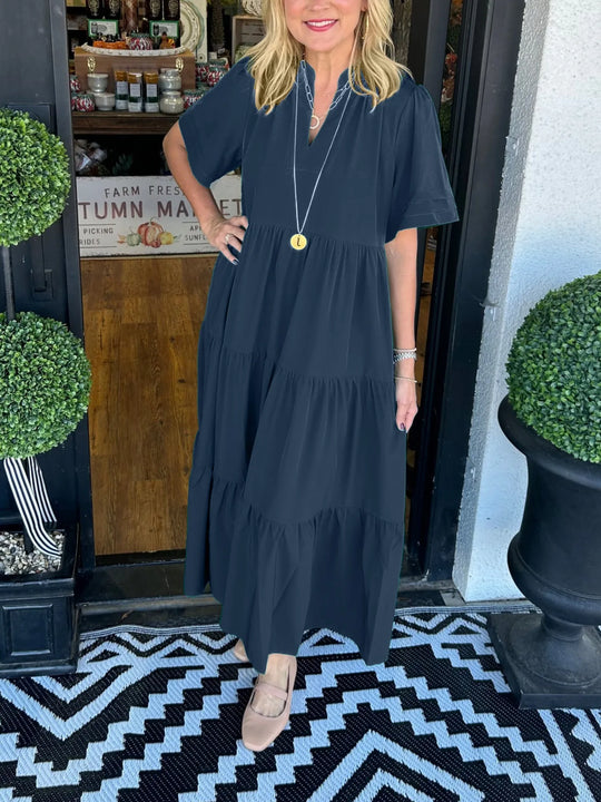 DAISY - CLASSIC TIERED MIDI DRESS