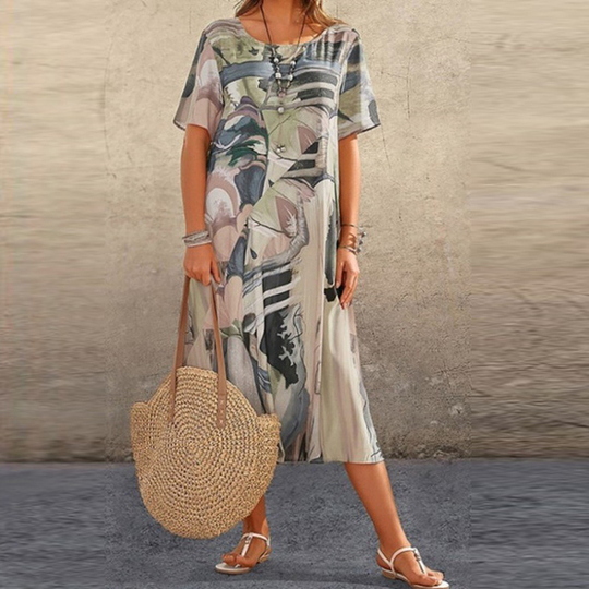 AMBER – ARTFUL MIDI DRESS