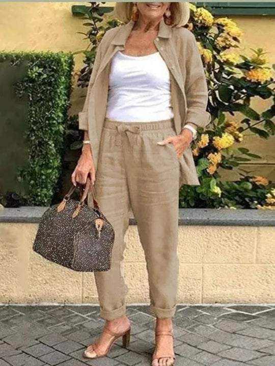 IVETTE – RELAXED SHIRT & TROUSERS SET