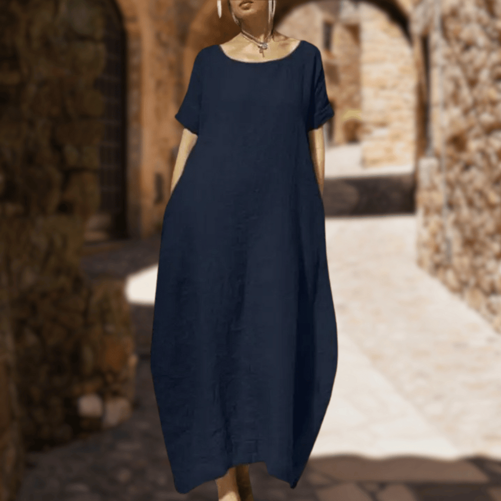 EVELYN – COTTON-LINEN BLEND DRESS