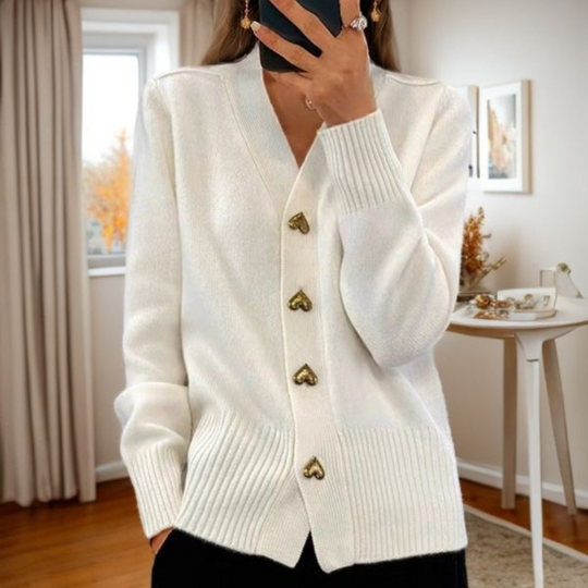 NINA – HEART BUTTON CARDIGAN