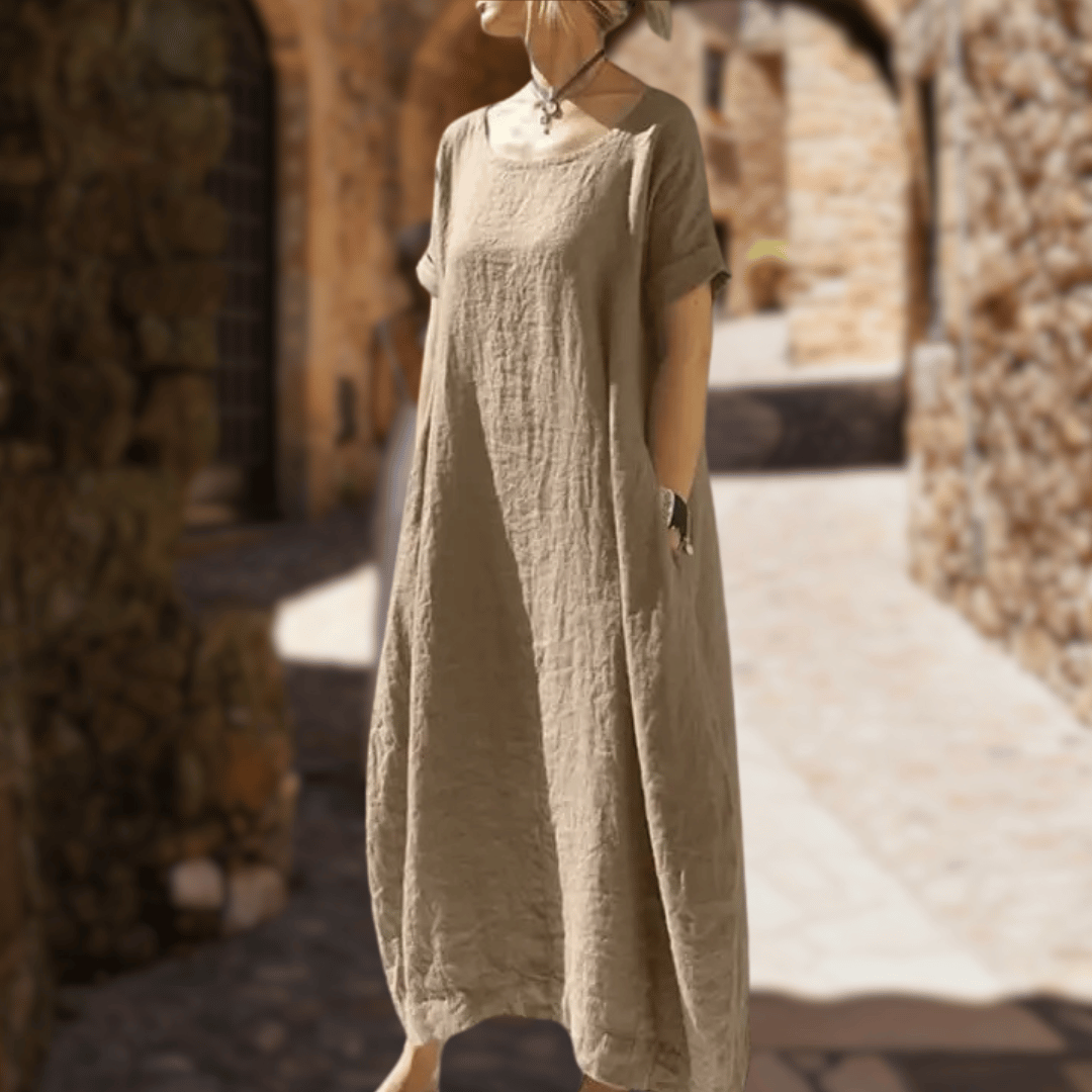 EVELYN – COTTON-LINEN BLEND DRESS