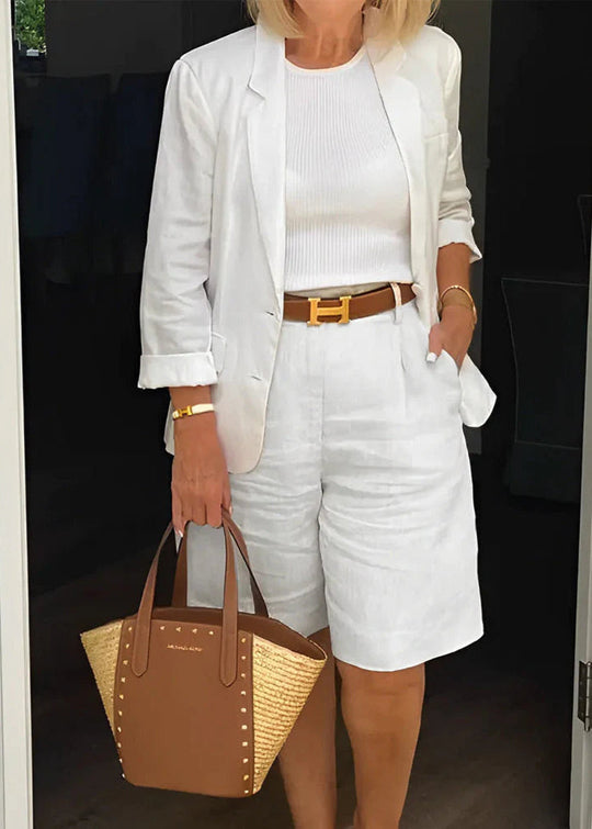 DAWN – COTTON BLAZER & SHORTS